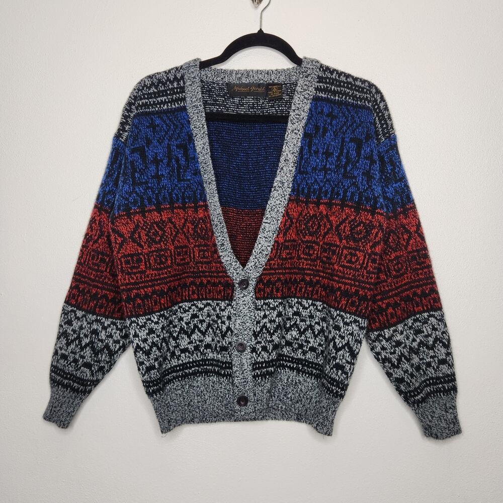 Vintage Youth Kids Michael Gerald Cardigan Sweater 90s Skate Grunge Large